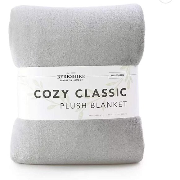 Berkshire Blanket Serasoft Plush Blanket ( Queen Grey )