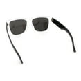 thumbnail image 6 of Colored Mirror Oversized Clear Frame Horn Rim Hipster Rectangle Plastic Sunglasses Silver Mirror, 6 of 6