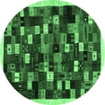 thumbnail image 1 of Ahgly Company Indoor Round Abstract Emerald Green Contemporary Area Rugs, 8' Round, 1 of 4