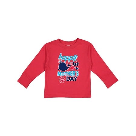 

Inktastic Nautical Themed Happy 1st Mother s Day Gift Toddler Boy or Toddler Girl Long Sleeve T-Shirt