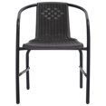thumbnail image 2 of vidaXL Garden Chairs 8 pcs Plastic Rattan and Steel 110 kg, 2 of 5