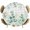 Grey Green, variant on Elastic Fitted Round Tablecloth, Green Eucalyptus Leaves Waterproof Stretch Table Cover for 36"-44" Tables, Daisy Summer Botanical Watercolor Washable Outdoor Tablecloths for Patio, Picnic, Camping