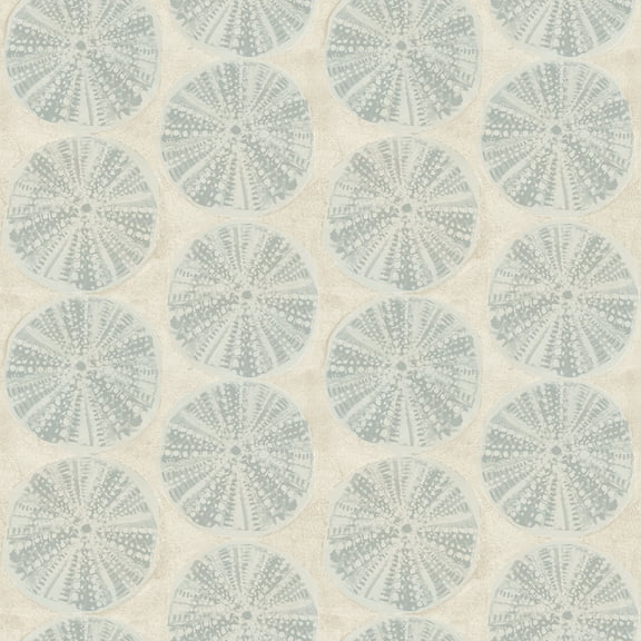 Chesapeake Sea Biscuit Aqua Sand Dollar Wallpaper
