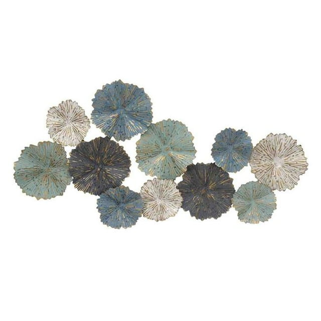 Benzara BM157711 Metallic Wall Sculpture, Multicolor