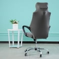 thumbnail image 4 of GROWTH TANK Stretchable Office Chair Covers Washable Removable Chair Slipcovers Armchair Protector Computer Chair Covers for Computer Chair Dark Grey, 4 of 8