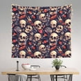 thumbnail image 2 of Xecao Skull record rock patten Tapestry 60x51 Inches Wall Hanging Poster Tapestry for Living Room Bedroom Home Decor, 2 of 6
