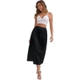 thumbnail image 5 of DARING DIVA Women's Satin Lace Trim Flared Hem Lightweight Maxi Half Slip XL Black, 5 of 6