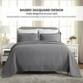 thumbnail image 3 of Superior Solitaire Cotton Decorative Bedspread and Sham Set, Full, Grey, 3 of 10