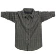 thumbnail image 4 of Fashion Plus Size Long Sleeve Shirts for Mens Casual Button Tops Short Sleeve Plaid Shirt Hooded Blouse Clearance Under 5$!, 4 of 8