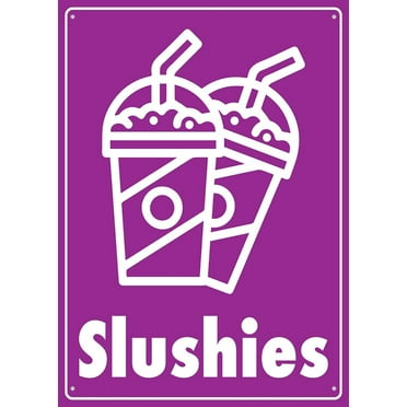 Slushies Sign Metal Signs 12X8 Inch Rust Free Aluminum,Uv Ink Printing,Durable/Weatherproof Outdoor For Home