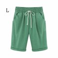 thumbnail image 1 of pitrice Short Pants Elastic Waistband Loose Shorts Woman Summer Outfits, Green, L, 1 of 6