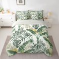 thumbnail image 2 of Manfei Plam Mostera Leaf 7-Piece Twin Bedding Sets,Tropical Botanical Plant Bedding Comforter Set,Green White Sheet Sets For Kids,Microfiber Bedroom Decor Reversible, 2 of 8