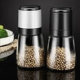 thumbnail image 3 of Stainless Steel Salt And Pepper Mill Grinder Refillable Pepper Shaker With Adjustable Thickness Spice Container Kitchen Grinder, 3 of 7