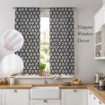 thumbnail image 2 of Rustic Floral Sheer Curtains 63 Inch Length 2 Panels Set, Boho Minimalist Flowers Pattern Black Voile Window Treatment Rod Pocket Curtains Sheers Drapes for Bedroom/Living Room/Kitchen 52x"63"x2, 2 of 8
