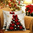 thumbnail image 5 of Christmas Poinsettias Couch Pillow Covers, Throw Pillows Bed Decorative Pillow Cases Decorative Pillows for Couch 17.71x17.71in Bedroom Living Room, 5 of 6