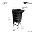 thumbnail image 3 of Carrito Auxiliar Multiusos Organizador Color Negro, 3 of 7