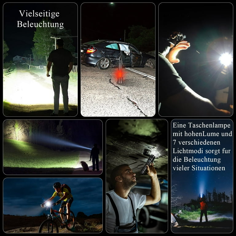 6 Pack Mini LED Flashlights - Small, Bright, Aluminum Keychain Torches With Batteries & Lanyard
