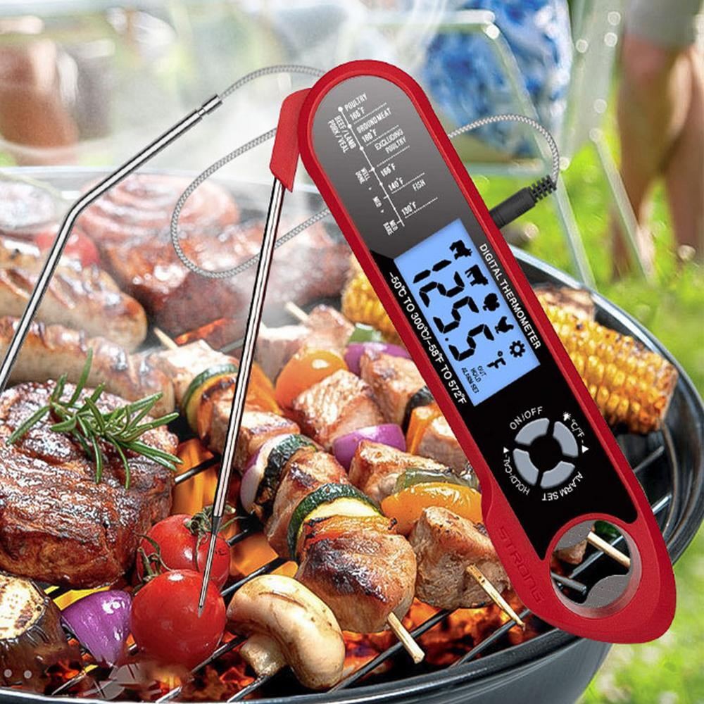 Food Kitchen Digital Meat BBQ Thermometer Dual Probe Design Waterproof Cooking  Tools Instant Read Food Thermometer with Alarm and Calibration Function  Waterproo… in 2023