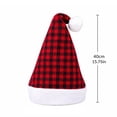 thumbnail image 3 of Lumtrix Plaid Christmas Hat For Adults Classic Holiday Festive Headwear For Winter Christmas Parties And Everyday Wear Red One Size, 3 of 5