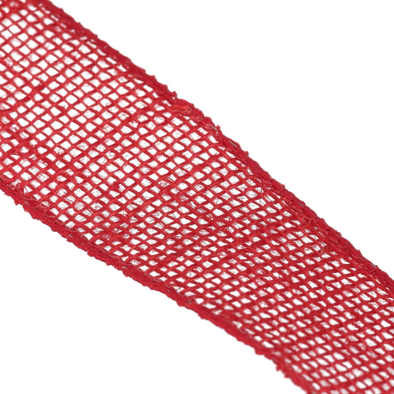 Morex Ribbon Burlap Wired Ribbon, 2.5 x 10 yd, Natural