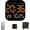 Orange, variant on Hangable Freestanding Square Clock, Remote Control, Tabletop Placement, Large LED Display Time, Date, Timer, and Temperature, for Office and Bedroom (Orange)