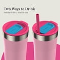thumbnail image 2 of Contigo Streeterville Tumbler Push Pull Top with  Straw 24OZ Strawberry Cream, 2 of 5