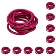 thumbnail image 3 of Guardurnaity 10 piezas de bandas para el cabello, tocados decorativos de moda ostentosos, soporte para coleta sin costuras para mujeres y niñas, Rosa roja 10Conjunto, 3 of 6