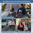 thumbnail image 4 of Double-Person Flannel Sleeping Bag, with an Enlarged Double-Person Size, Featuring Two Pillows, Suitable for Camping and Hiking, Water-Resistant and Lightweight, with a Compression Bag, 4 of 6