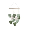 thumbnail image 1 of Decoración de pared con plumas elegantes, estilo bohemio, macramé, borlas de hilo hechas a mano, arte de pared tejido, tapiz de hojas, decoración bohemia, A, 1 of 5