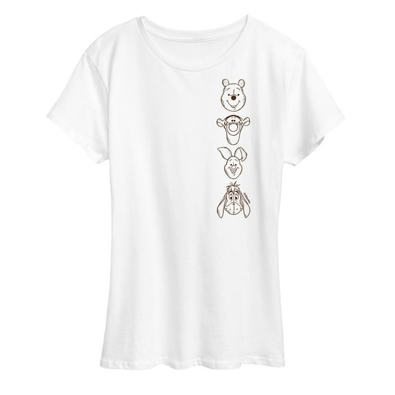 Winnie the Pooh - Tigger, Pooh Bear, Piglet, and Eeyore - Women's Short Sleeve Graphic T-Shirt