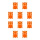 thumbnail image 3 of Cateissary 1 Juego de calcomanías de pared, decoración de escena colorida para el hogar, adornos de fondo simples, pegatinas de puntos para interiores naranja amarillo 210*297mm 10piezas Cateissary CBP337273, 3 of 4