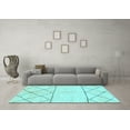 thumbnail image 3 of Ahgly Company Indoor Rectangle Solid Light Blue Modern Area Rugs, 5' x 8', 3 of 4