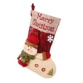 thumbnail image 2 of Calcetines navideños para chimenea, adornos navideños portátiles de estilo rústico, medias navideñas grandes muñeco de nieve de navidad, 2 of 9