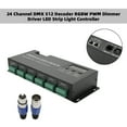 thumbnail image 3 of 24 Channel DMX 512 Decoder RGBW PWM Dimmer Driver LED Strip Light Controller, 3 of 12