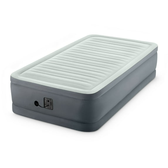 Open Box Intex PremAire I Fiber-Tech Air Mattress Bed with Built-In Pump, Twin