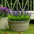 thumbnail image 6 of Artificial Lavender Flowers 12 Bundles Fake Plants for Outdoor Patio Garden Decor 15 Inch Faux Monkey Grass for Porch Indoor -Purple, 6 of 7