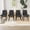 Gray, variant on Set Of 4 Modern ‎Faux Leather Dining Chairs, PU Cushion Seat Back,Metal Legs For Kitchen Dining Room Side Chair（Brown）