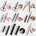 thumbnail image 5 of Rongsi Nail Clippers Set, 26 Piece Manicure Set & Pedicure Kit, Stainless Steel Fingernail & Toenail Clipper Cutters, Professional Nail Care Tools with Luxurious Travel Case for Men and Women, Black, 5 of 9