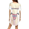 thumbnail image 4 of Fankiway Chemise de Bikini pour Femmes Couverture Manches Courtes Imprimé Bikini Mignon Robe T-Shirt Ample Robes d'Été pour Femmes Robes pour Femmes Grande Taille Liquidation, 4 of 4