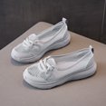 thumbnail image 5 of TOWED22 Women's Shoes Faux Suede Rhinestone Ribbon Square Toe Ballet Flat(Grey,7), 5 of 5