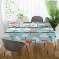 thumbnail image 3 of Yayeee Tablecloths 60" x 90" Rectangle Wrinkle Resistant Party Table Cover, Cartoon Train Pattern, 3 of 8