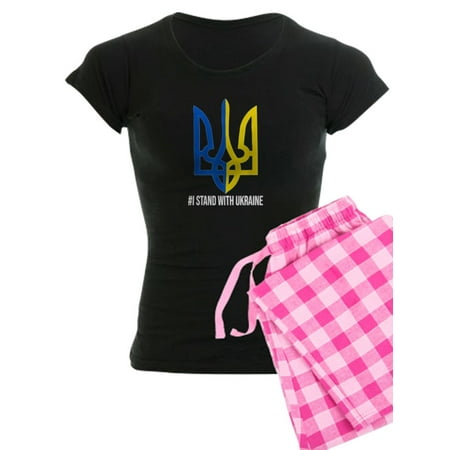 

CafePress - I Stand With Ukraine Flag Support Ukraine Pajamas - Women s Dark Pajamas