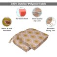 thumbnail image 4 of Vargottam Non Slip DiningChairCushionU-ShapedPrinted Indoor/OutdoorChairPadsHome Decor Reversible & Machine Washable DiningChairPad With String Ties - Set Of 2-Peach, 4 of 8