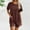 38#Brown, variant on Mothers Day Gifts For Mom Women's Summer 2 Piece Outfits Short Sets Casual Short Sleeve Pullover Top Elastic Waist Shorts Matching Lounge Set 2025 Beach Home Clothes