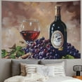 thumbnail image 2 of Orinice Grapes Wine Tapestry Wall Hanging Unique Style Graphic Tapestries Home Wall Decor Art Living Room Bedroom Apartment Farmhouse Dorm 50x40inch, 2 of 6