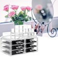 thumbnail image 1 of CNKOO 2pcs/set Acrylic Jewelry Cosmetic Storage Display Box Makeup Organizer Case, 1 of 10
