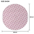 thumbnail image 6 of Pink Cartoon Unicorn Pattern Round Tablecloth 60"x60",Wrinkle Wipeable Table Cloth for Kitchen Dining Room Picnic Patio Party, 6 of 6