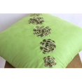 thumbnail image 3 of The HomeCentric Cushion Cover For Couch Decorative Green Designer Pillowcases Pack of 2 16x16 inch (40x40 cm) Suede Pillows For Couch Nature & Floral Rose Accent&nbsp;Pillows - Green Sawaan, 3 of 4