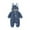 01 Blue, variant on Newborn Onesie Gender Neutral Cute Bunny Fleece Hooded Romper Zipper Fall Winter Warm Jumpsuit Outfits for Girls Boys