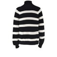 thumbnail image 4 of Odeerbi Women Turtleneck Sweater Long Sleeved Stripe Color Matching Sweater 2025 Casual Pullover Sweater Black, 4 of 6